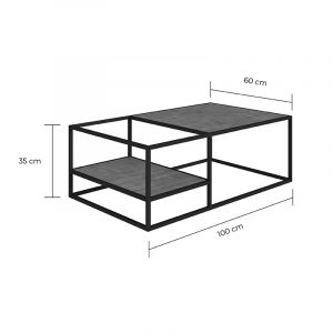 Mesa de centro Steel Quadra - Imagen 3